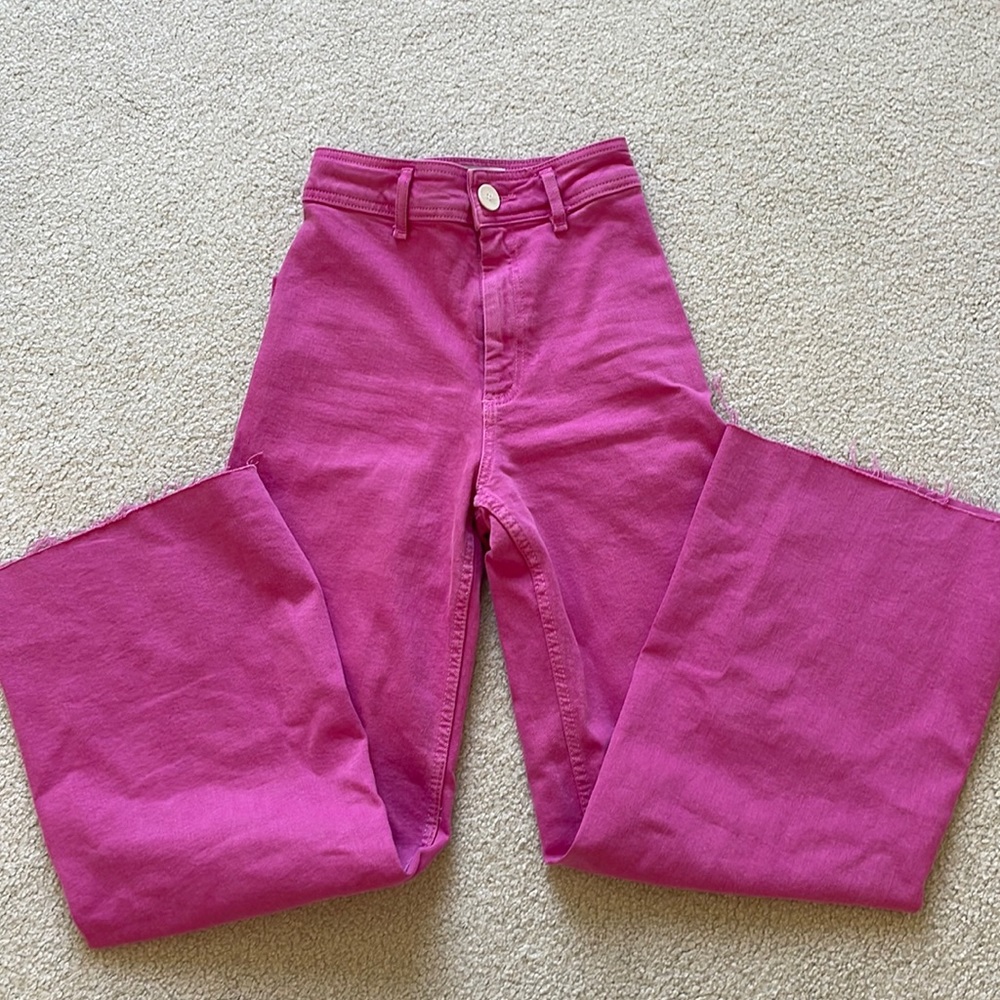 Pink Zara Marine Straight Jeans